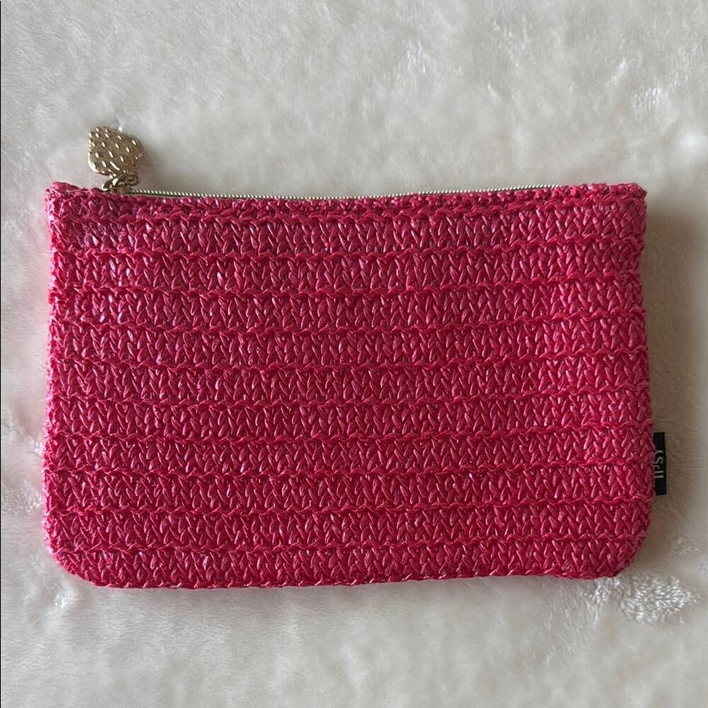 Ipsy red strawberry makeup cosmetic bag March 2025